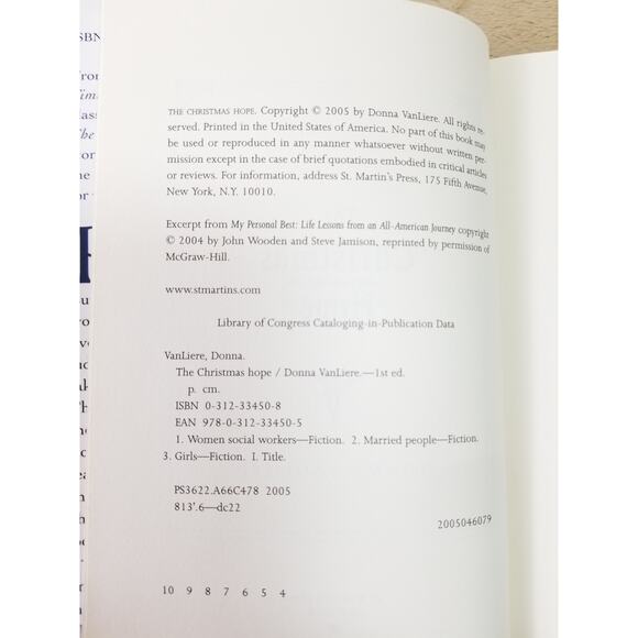 Donna VanLiere Book The Christmas Hope & The Christmas Promise - A novel 2007 x2 - Picture 10 of 11